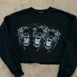 Pacsun // Cropped Tiger Crewneck Sweatshirt